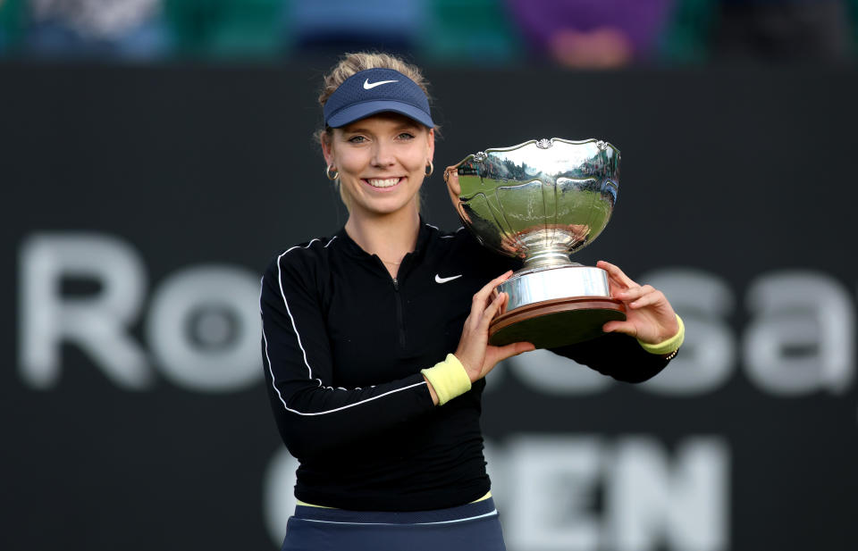 Boulter beat Jodie Burrage in an all-British final in 2023 and defended her title against Karolina Pliskova.