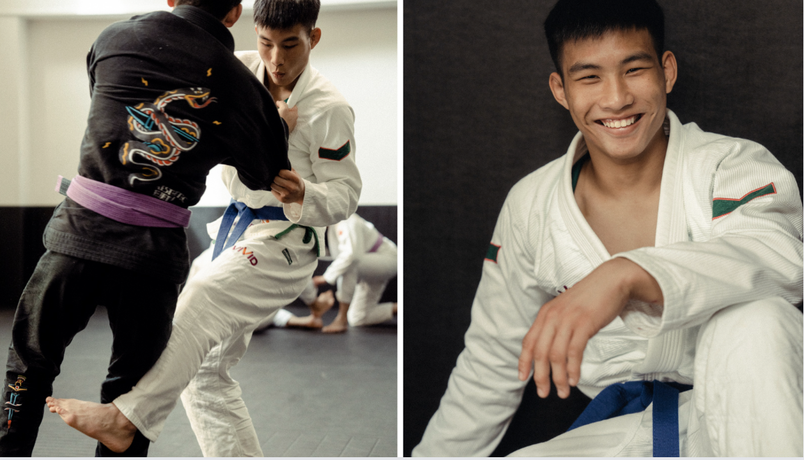 Jedd Tan during his Brazilian Jiu-Jitsu training