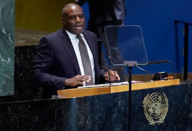 David Lammy delivers a speech at the Summit of the Future at the United Nations General Assembly.