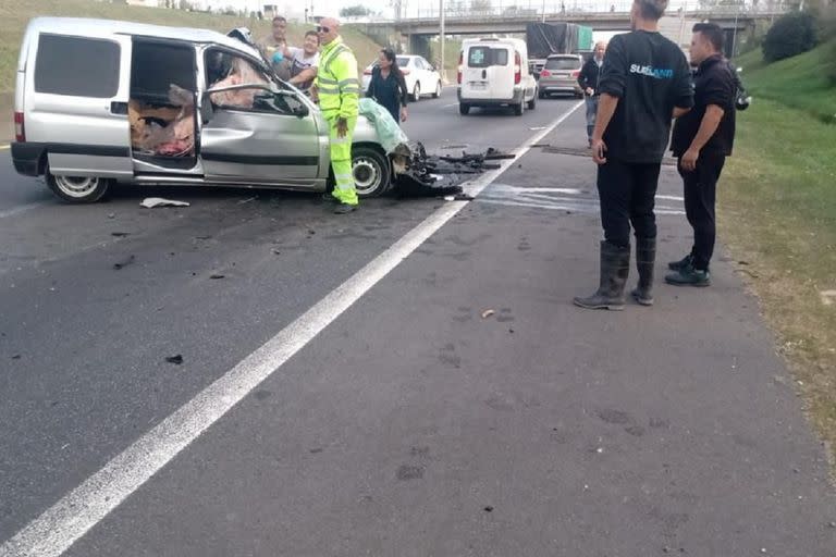 Choque en la autopista Buenos Aires-La Plata