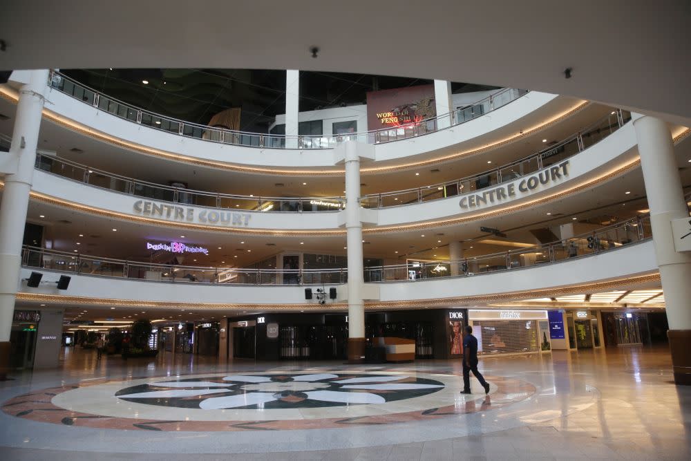 A general view of the Mid Valley shopping mall in Kuala Lumpur as the movement control order kicks in on March 18, 2020. — Picture by Choo Choy May