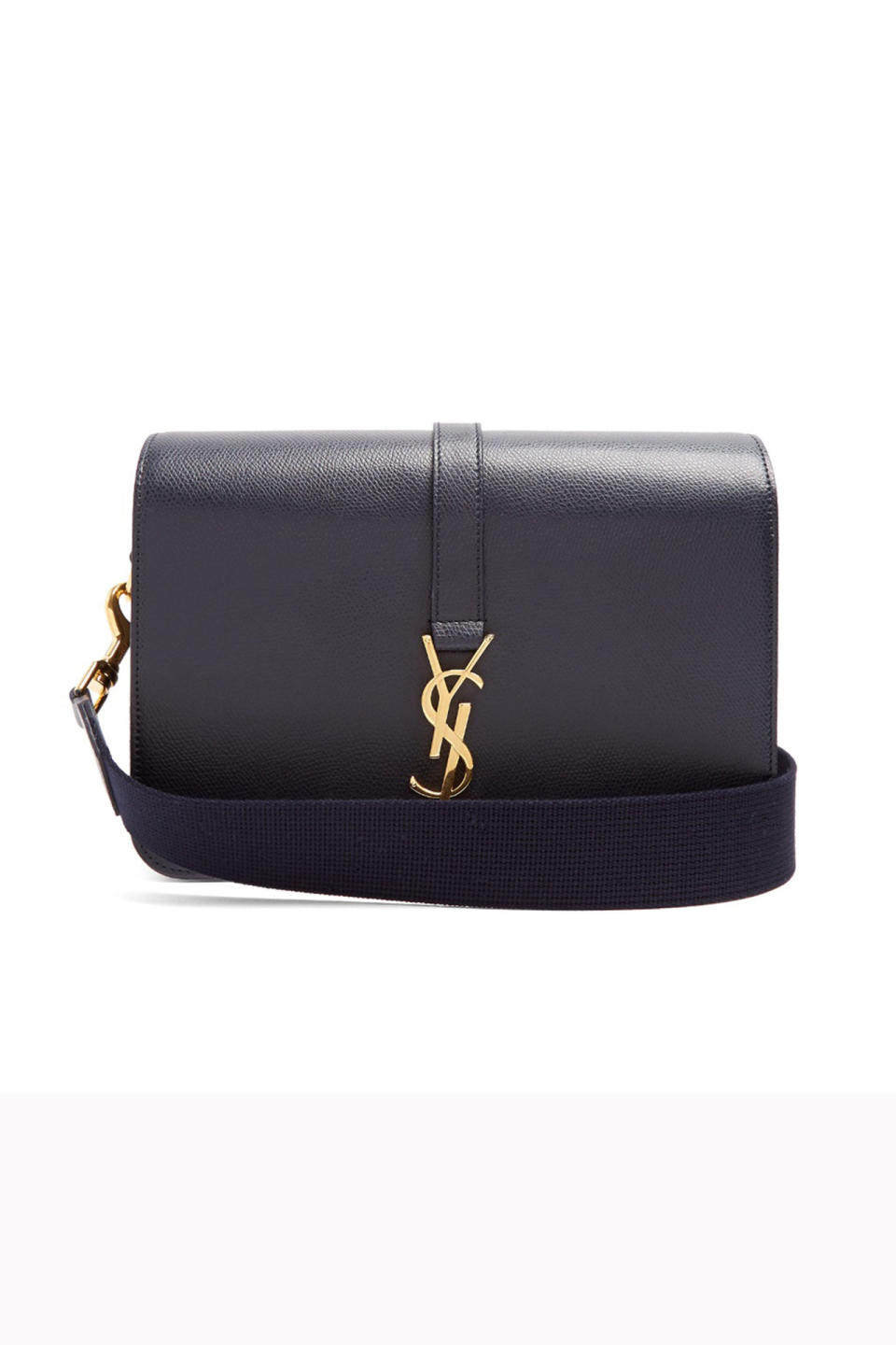 <p>Polished and timelessly chic, there's no better time to invest in a YSL logo bag than the international day of love.</p><p><em>Leather cross-body bag, £1,280, </em><a rel="nofollow noopener" href="http://bit.ly/2lnmTg7" target="_blank" data-ylk="slk:Yves Saint Laurent at Matches Fashion;elm:context_link;itc:0;sec:content-canvas" class="link "><em>Yves Saint Laurent at Matches Fashion</em></a></p>