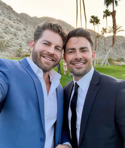 <p>Jaymes Vaughan Instagram</p> Jonathan Bennett and Jaymes Vaughan take a selfie