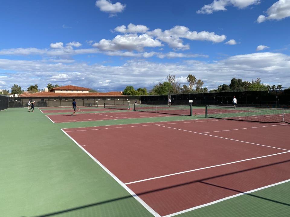 The tennis courts at Chaparral High School.