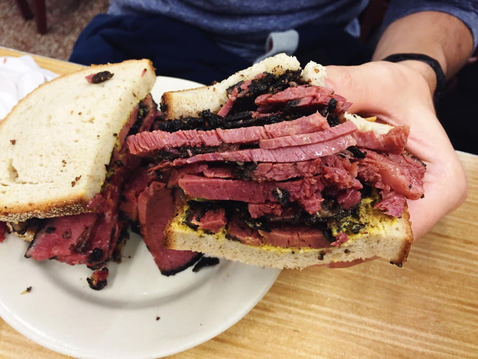 A corned beef sandwich