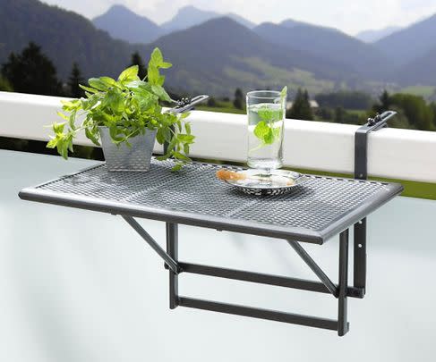 If you’ve got a balcony, you can’t go wrong with this adjustable hanging table