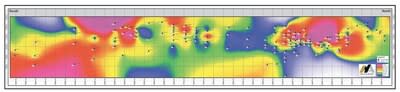 Figure 3 – Longitudinal View of Boumadine Main Zone (CNW Group/Aya Gold & Silver Inc)