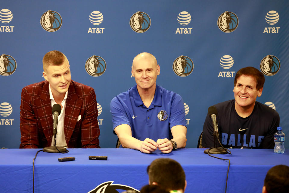 Mark Cuban has a plan for his new stars. (Photo by Glenn James/NBAE via Getty Images)