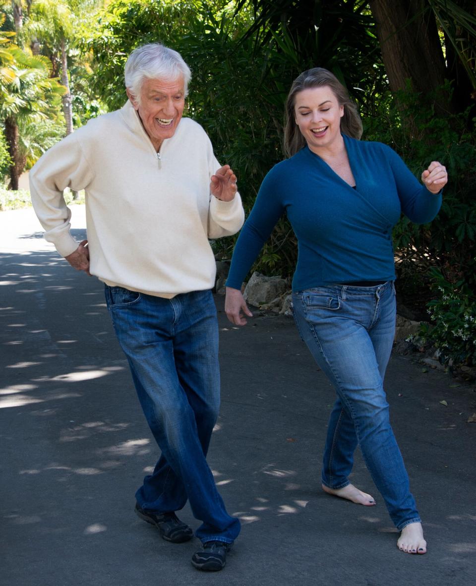 Dick Van Dyke and wife, Arlene Silver photographed at home during a photo shoot on April 21, 2016 in Malibu, California