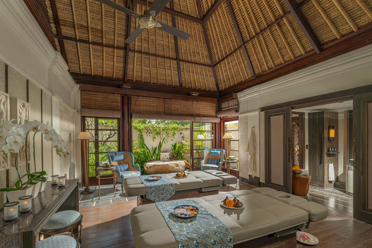 The couple’s treatment room at Four Seasons Jimbaran’s Healing Village (Four Seasons)