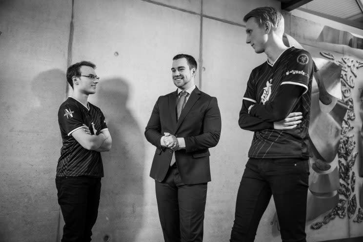 G2 Esports' Perkz, Youngbuck, and Zven (lolesports)