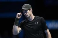 Britain Tennis - Barclays ATP World Tour Finals - O2 Arena, London - 19/11/16 Great Britain's Andy Murray celebrates during his semi final match against Canada's Milos Raonic Action Images via Reuters / Tony O'Brien Livepic