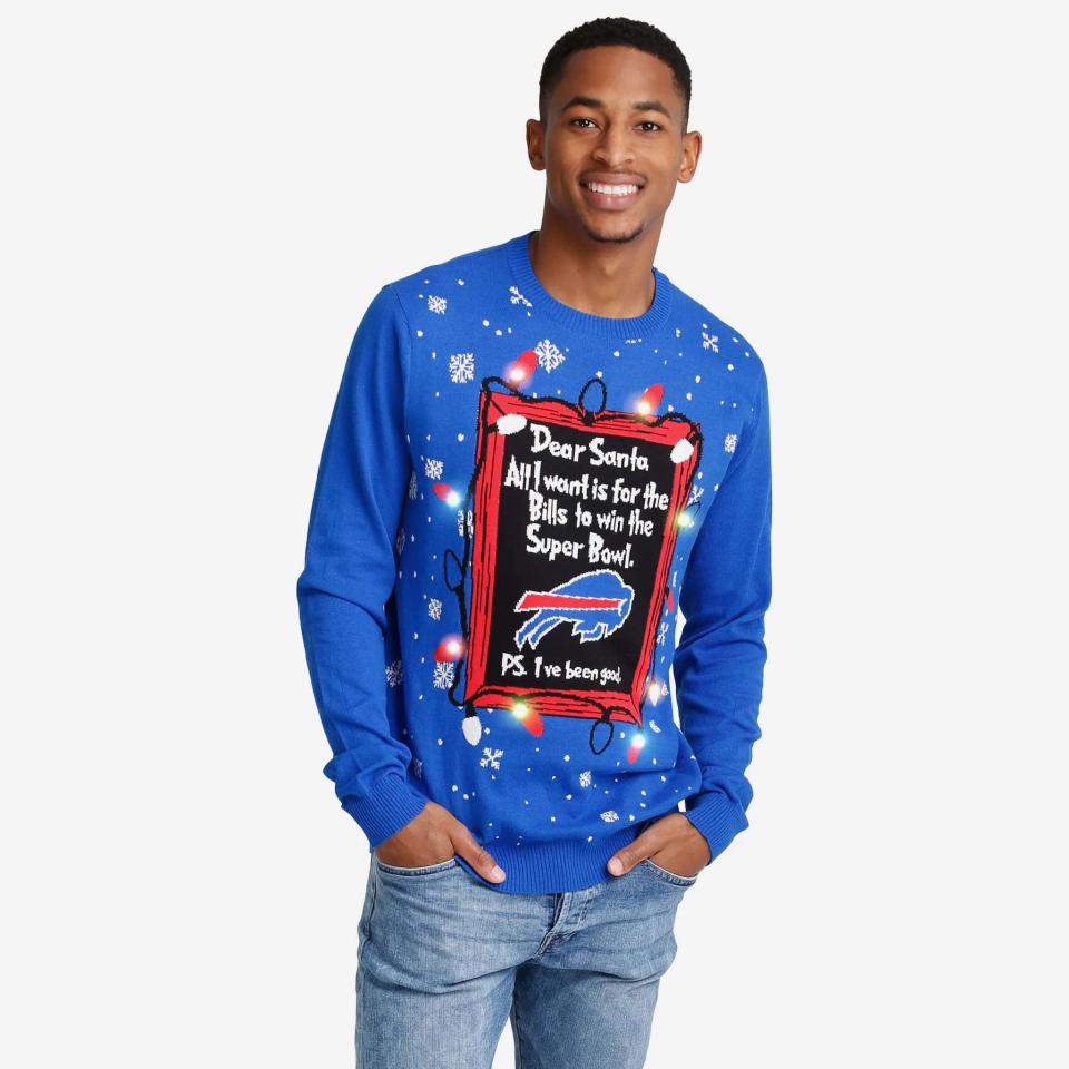 ugly christmas sweaters nfl santa letter