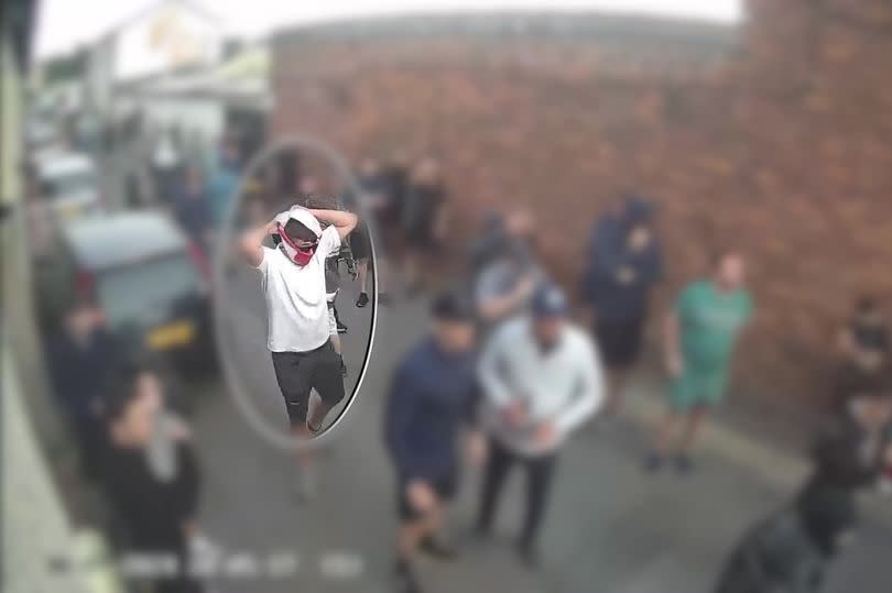 Paul Harrison caught on CCTV during the Southport riot