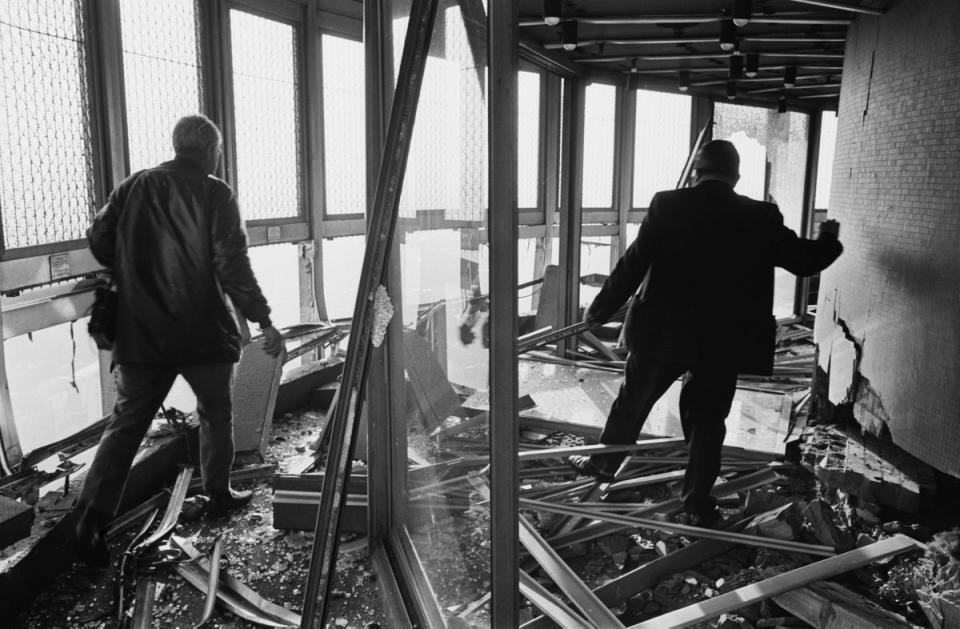 The scene after the Tower bombing, 1971 (Getty Images)