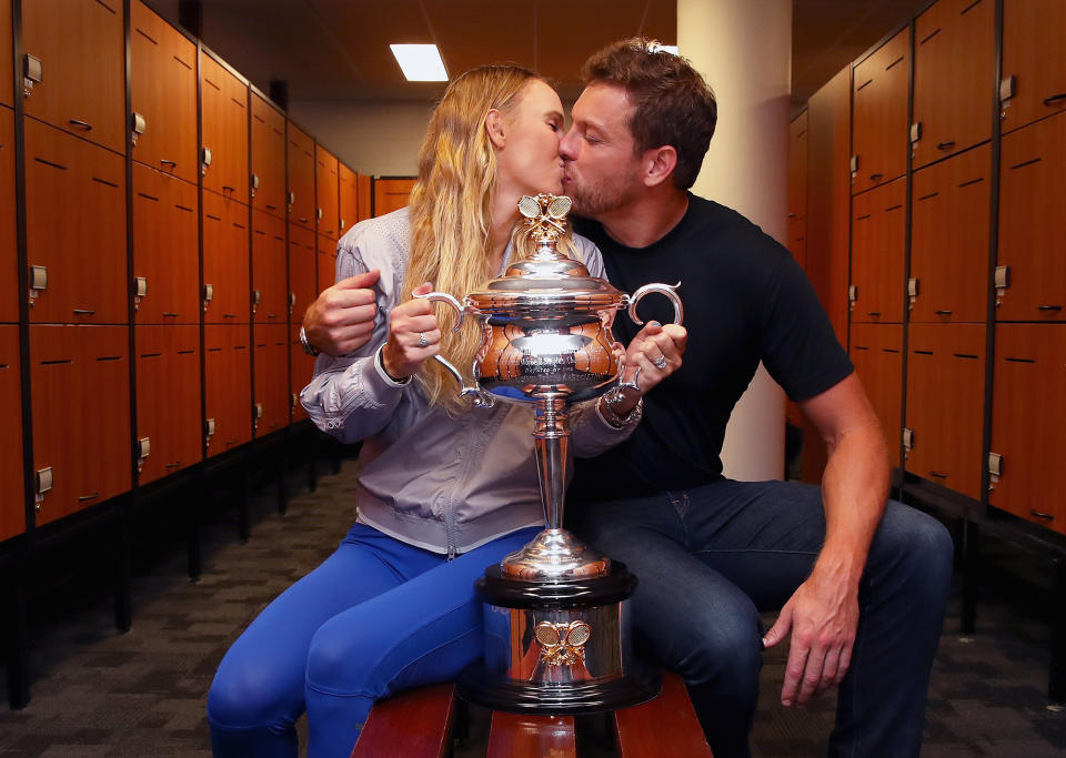 Caroline Wozniacki and David Lee