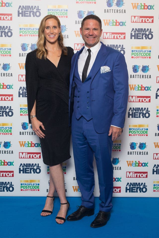 Helen Glover and her husband Steve Backshall