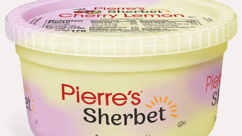 Pierre's cherry lemon sherbet 