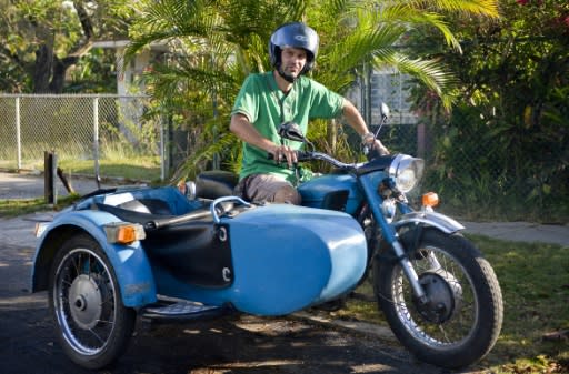 French resident Philippe Ruiz recently bought a blue 1979 Ural for 6,500 euros - a motorcycle that was "a year older than me and in worse shape" before a major overhaul