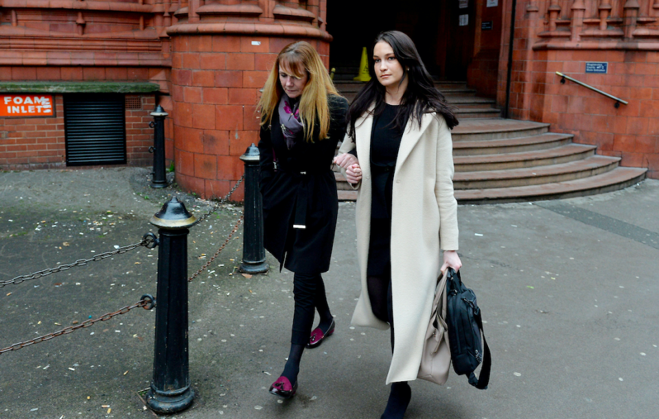 Lawford (left) pleaded guilty to boarding more than the maximum number of three small dogs allowed at her kennels (SWNS)