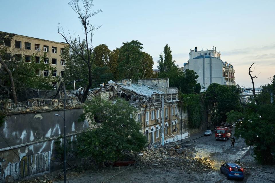 The aftermath of the Russian deadly strike against Odesa on July 23. (Oleksiy Kuleba, Deputy Head of the President’s Office/Telegram)