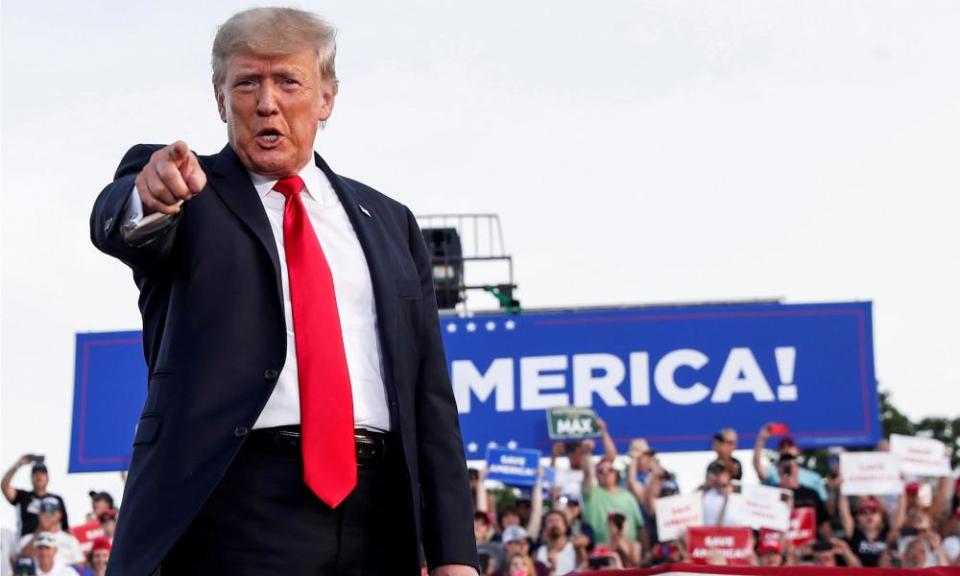 President Trump holds a rally in Wellington, Ohio