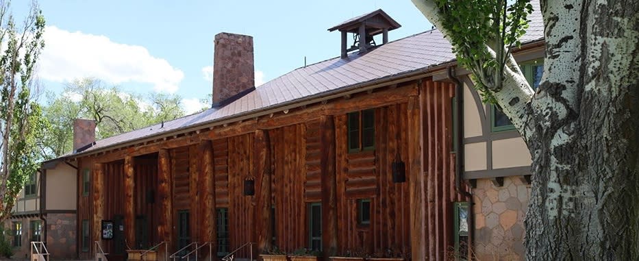 By far the largest of the remaining school buildings, Fuller Lodge over the years has played an important role in the Los Alamos community. Today, it is an art center NPS
