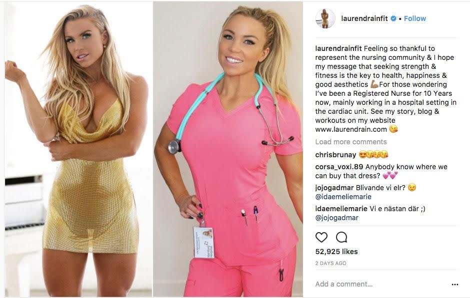 Lauren is a registered cardiac nurse from Florida, US. Source: Instagram