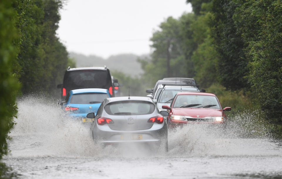 Heavy rain hits the UK