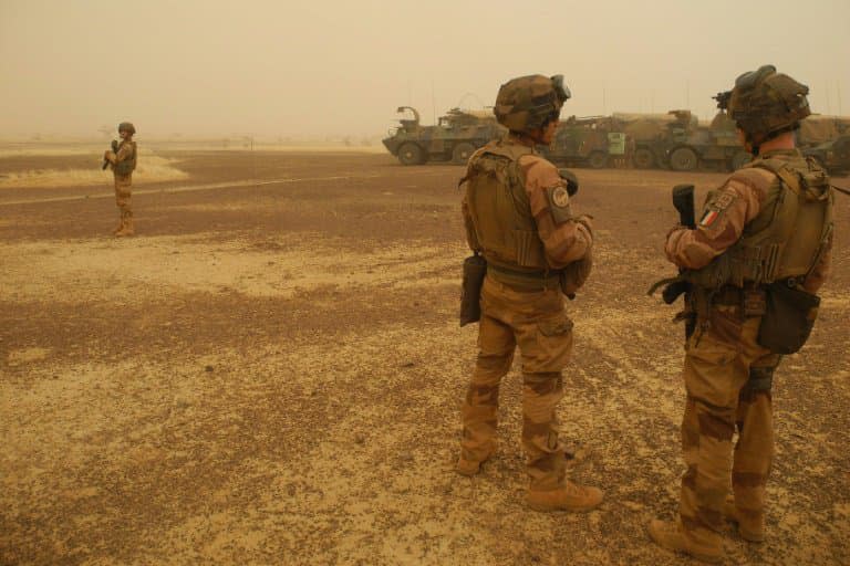 Soldats français de la force Barkhane dans la région de Gourma, au Mali, le 26 mars 2019 - Daphné BENOIT © 2019 AFP