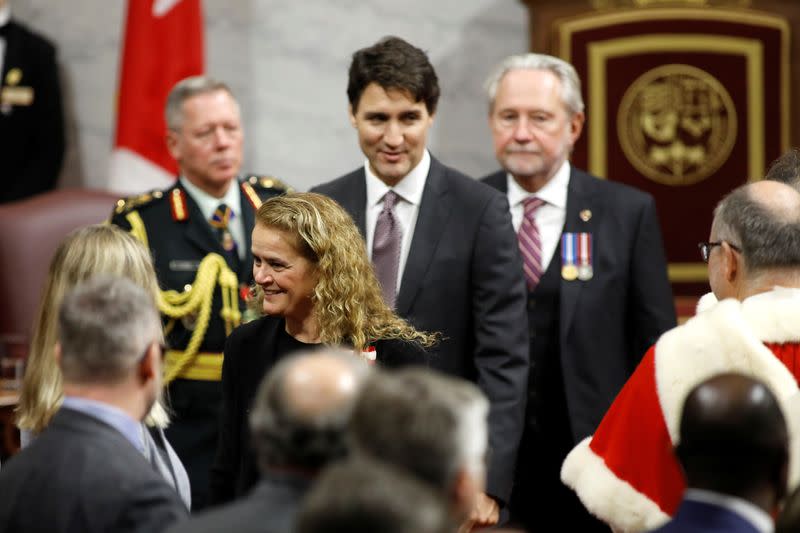 Canada's Governor General Julie Payette delivers the Throne Speech in the Senate, in Ottawa