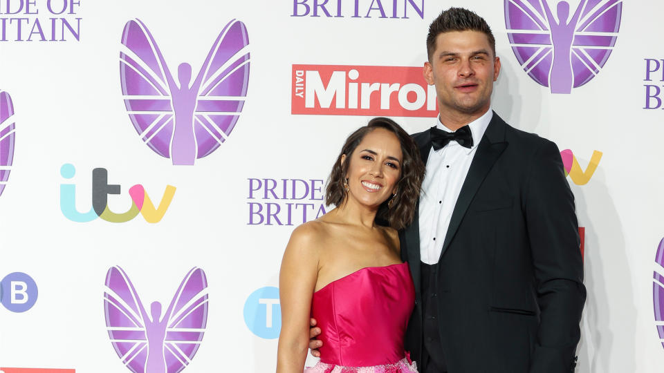 Janette Manrara and Aljaz Skorjanec on the red carpet for the Pride of Britain 2023 Awards.