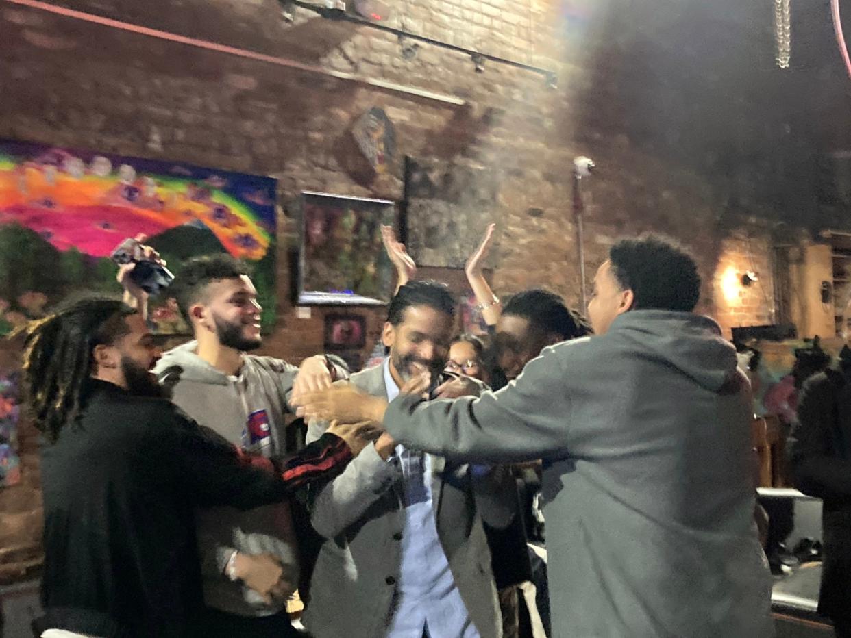 Luis Albizu Ojeda celebrating with friends and family at the Electric Haze.