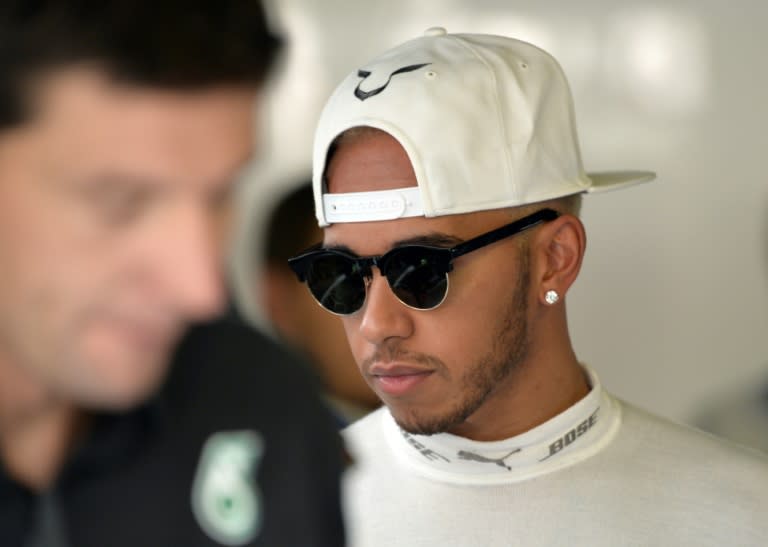 Lewis Hamilton ahead of the first practice session in Monza on September 4, 2015