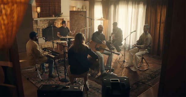 PHOTO: A scene from Maroon 5's music video, 'Middle Ground, ' released May 23, 2023. (Maroon 5/Interscope Records)