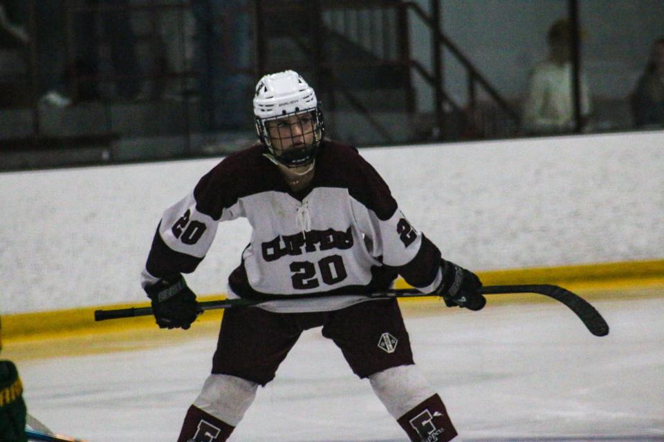 Hailey Ferreira of Falmouth girls hockey team.