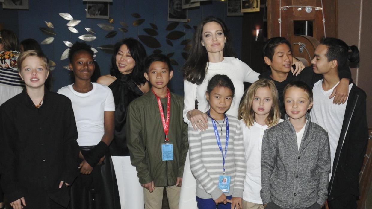 Angelina Jolie brought her six children to the Telluride Film Festival. (Photo: Paul Best/Getty Images)
