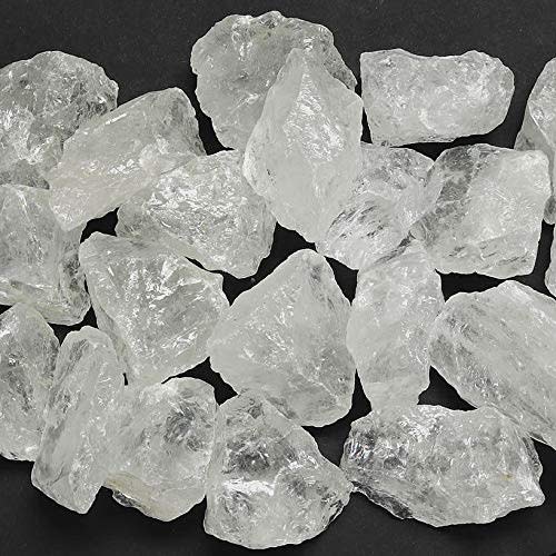 Zenkeeper 1 Lb Rough Clear Quartz Stone Bulk - Large Raw Clear Quartz Crystal Natural Clear Quartz Chunks Natural Crystals Healing Stones