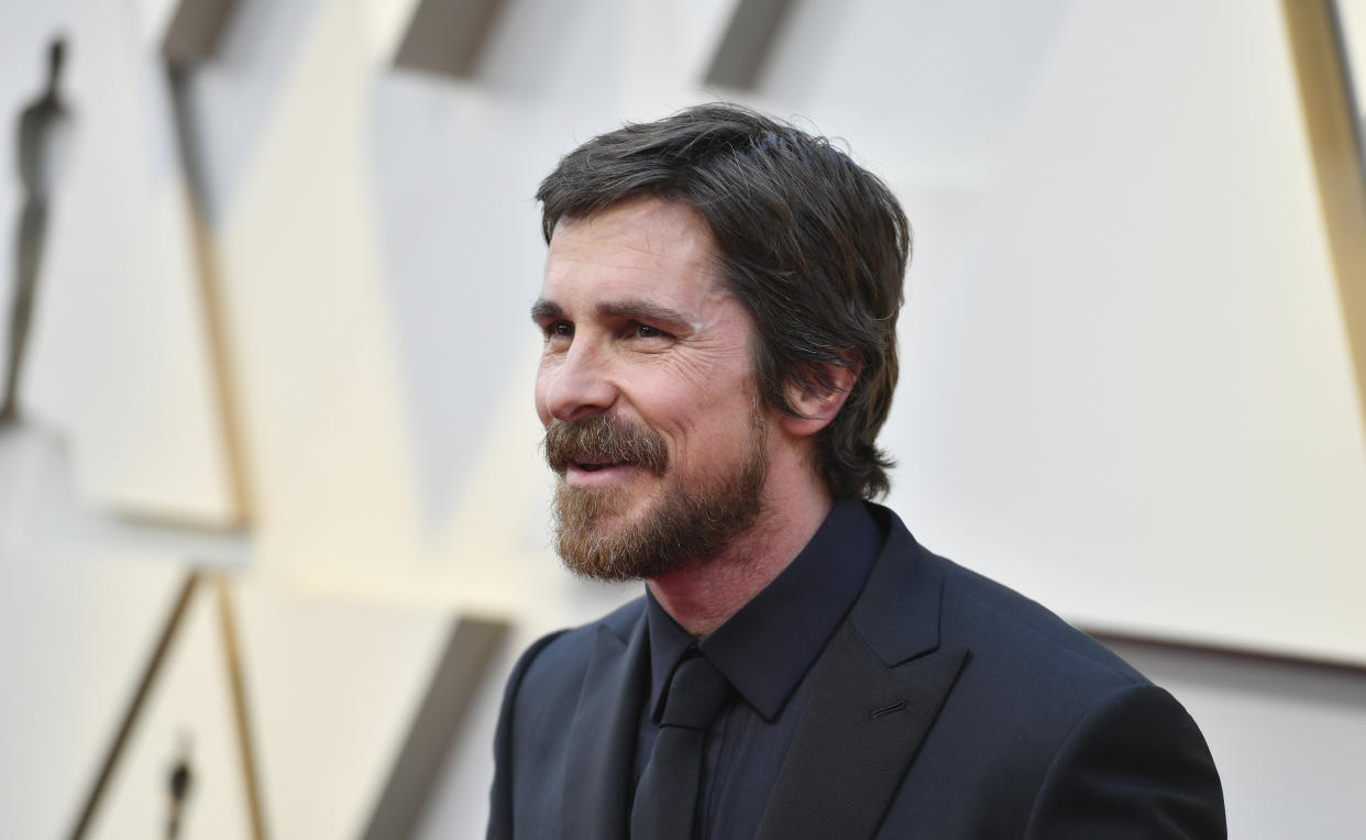 Christian Bale arrives at the Oscars on Sunday, Feb. 24, 2019, at the Dolby Theatre in Los Angeles. (Photo by Jordan Strauss/Invision/AP)