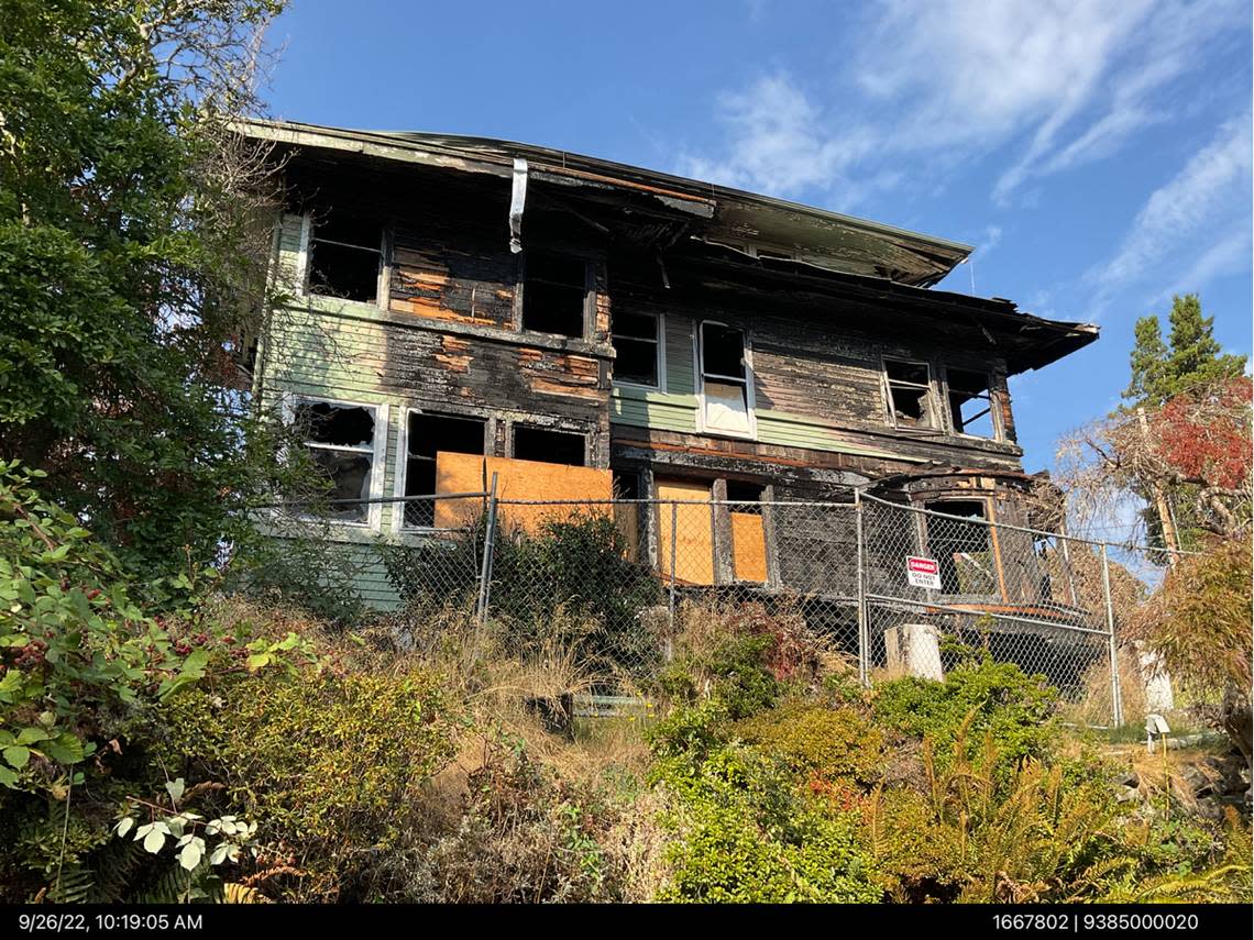 The fire at 2 Rosemount Way on Dec. 31, 2021, killed an 83-year-old man inside and practically destroyed the house, which was built in 1909. The house is pictured here on Sept. 26, 2022.