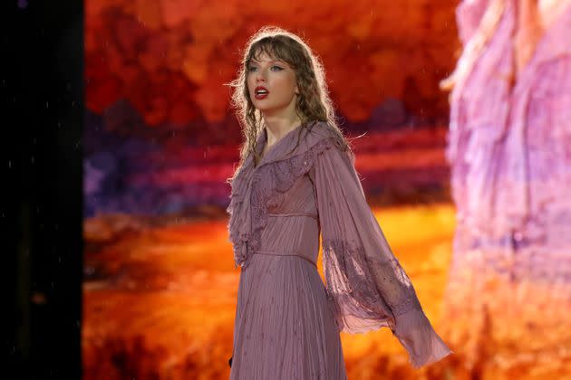 Swift performs in the rain (again) on May 7 in Nashville, Tennessee.