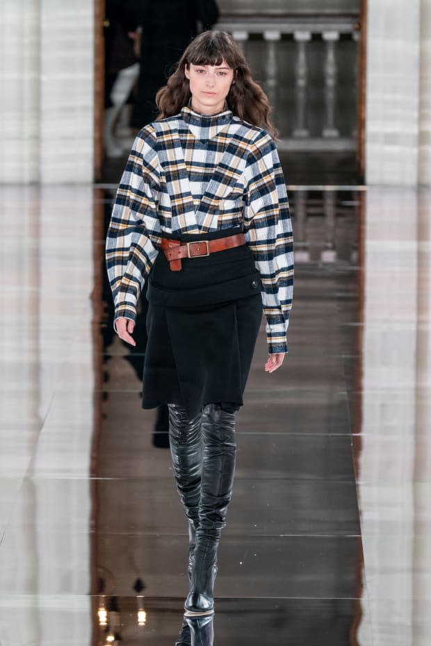 <p>A look from Victoria Beckham's Fall 2020 collection. Photo: Imaxtree</p>