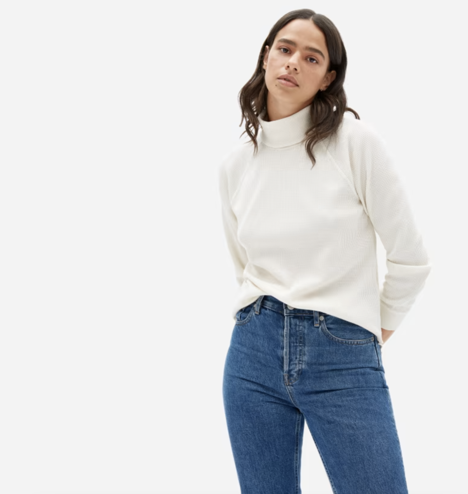 The Organic Cotton Turtleneck Waffle Tee. (Photo via Everlane)