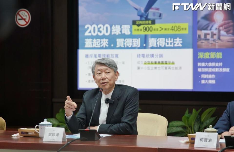 黃國昌呼籲新上任的經濟部長郭智輝，國家推動綠能的公司，不能再讓綠營權貴胡搞瞎搞下去。（圖／記者盧逸峰攝）
