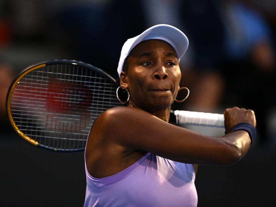 Venus Williams suffered a hamstring injury at the Auckland Classic  (Getty Images)