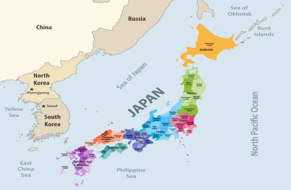 map of Japan