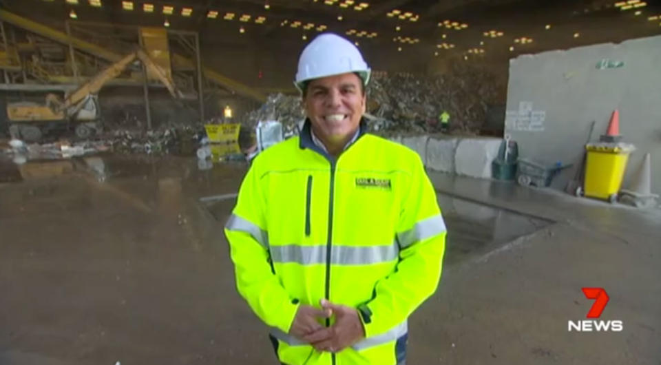 A Sydney garbage man has sold his waste business for more than $500 million. Photo: 7 News