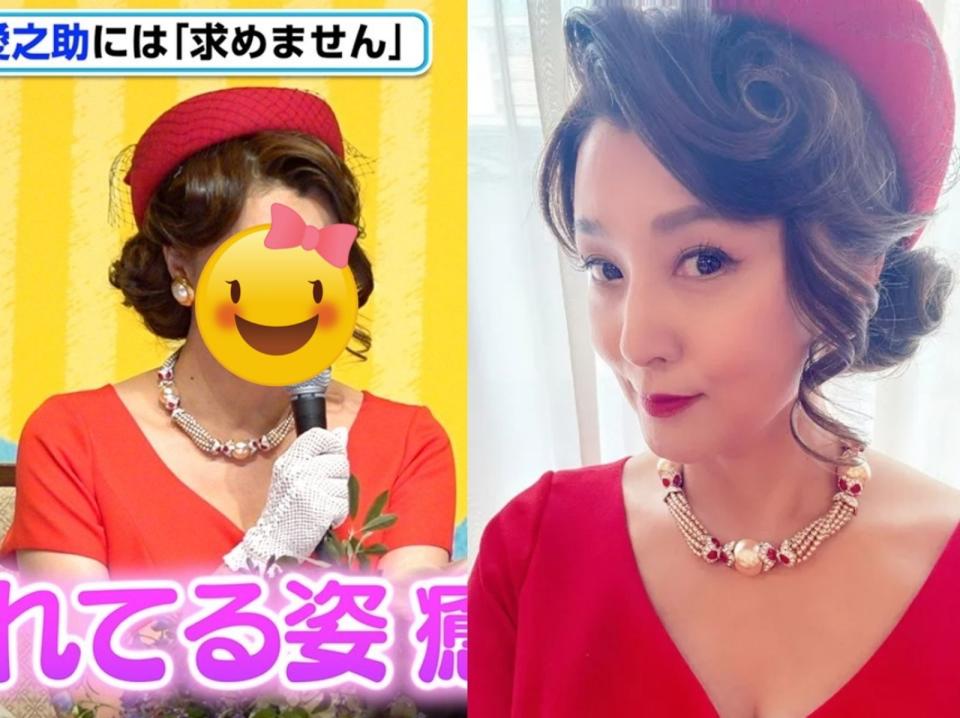 日本女星藤原紀香出席舞台劇記者會，自拍照與記者會影像落差有點大。（網路圖片）