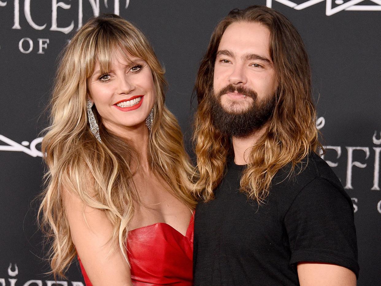 Heidi Klum and Tom Kaulitz arrive at the World Premiere of Disney's "Maleficent: Mistress Of Evil" at El Capitan Theatre on September 30, 2019 in Los Angeles, California