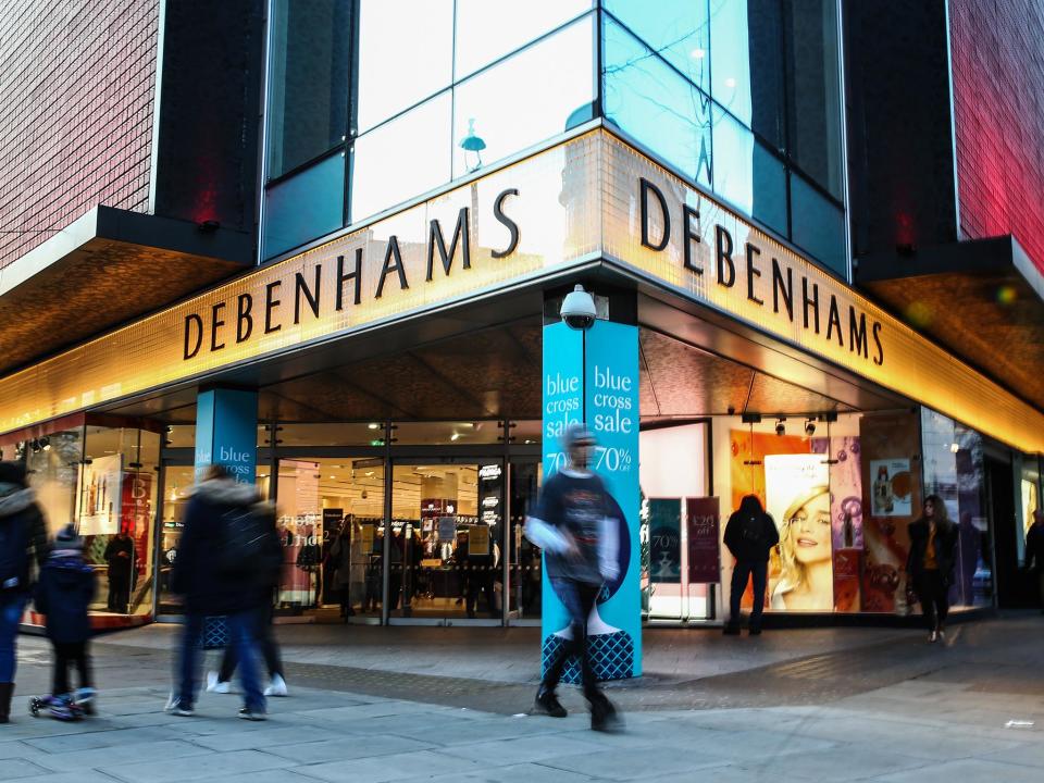 Department store Debenhams closed 19 shops across the UK in January: Getty